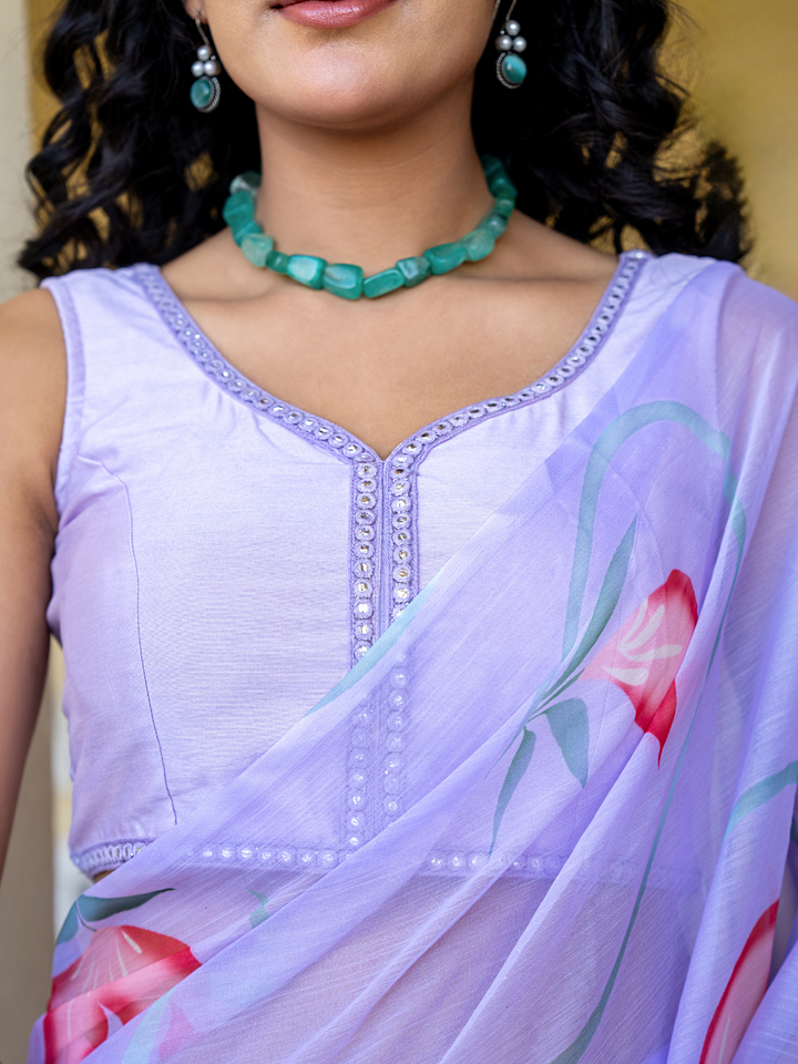 LAVANIKA CHIFFON PRE-DRAPED SAREE