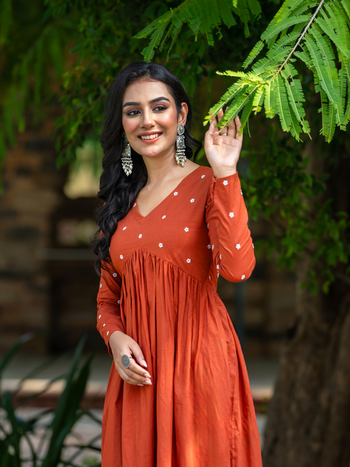RUSTIC EMBROIDERY KURTA SET