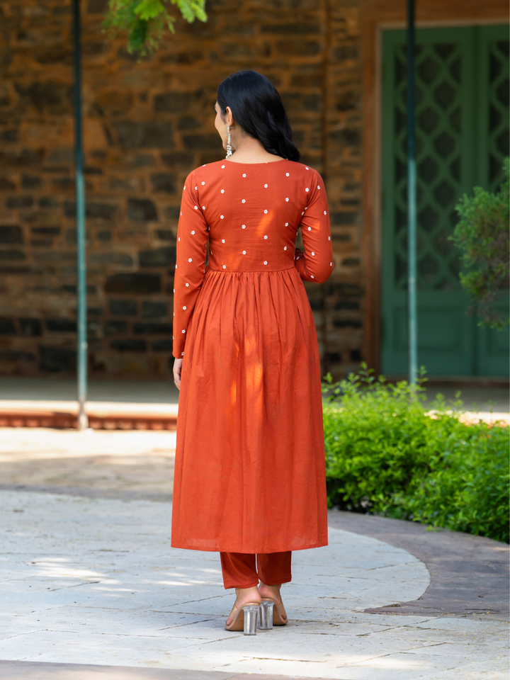 RUSTIC EMBROIDERY KURTA SET