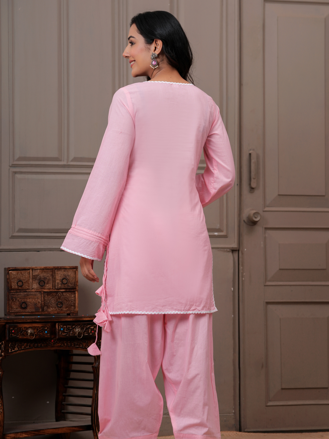 BLUSH PINK TASSAL FARSI SET