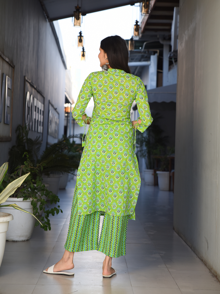PASTEL PRINTED KURTA-PALAZZO SET