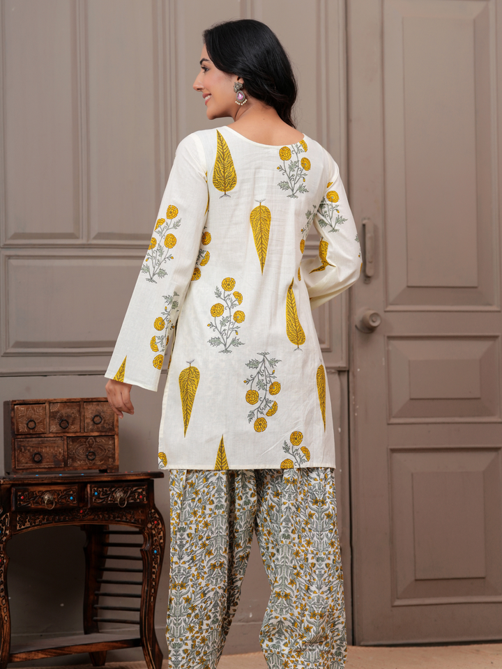 OCHRE LEAF FLORAL FARSI SET