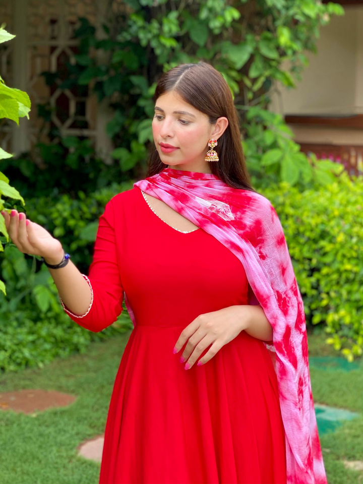 SCARLETT RED FLARED SUIT SET