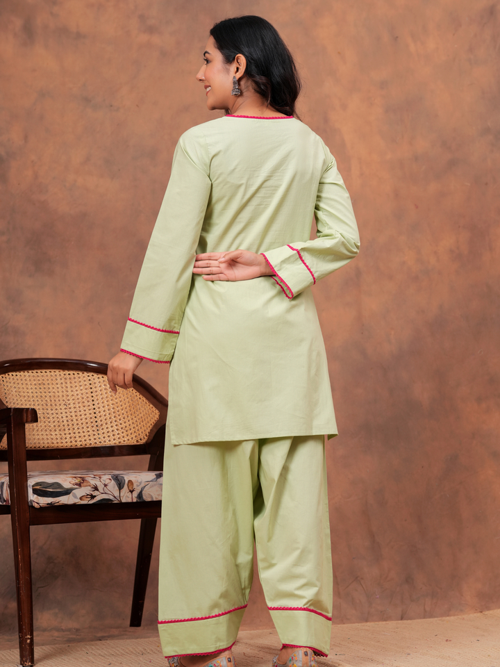 MINT GUL LACE FARSI SET