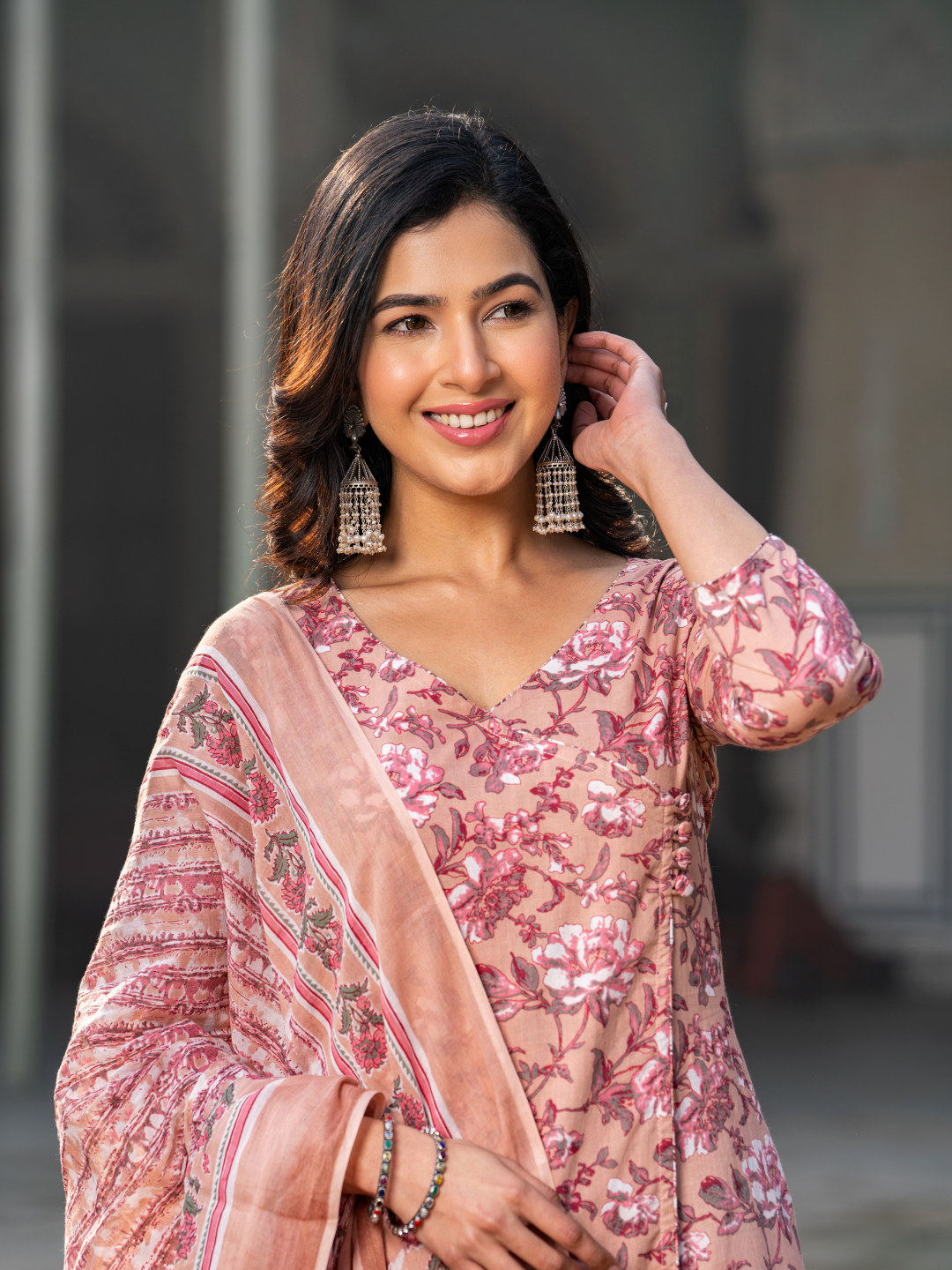 PEACH SERENITY KURTA SET