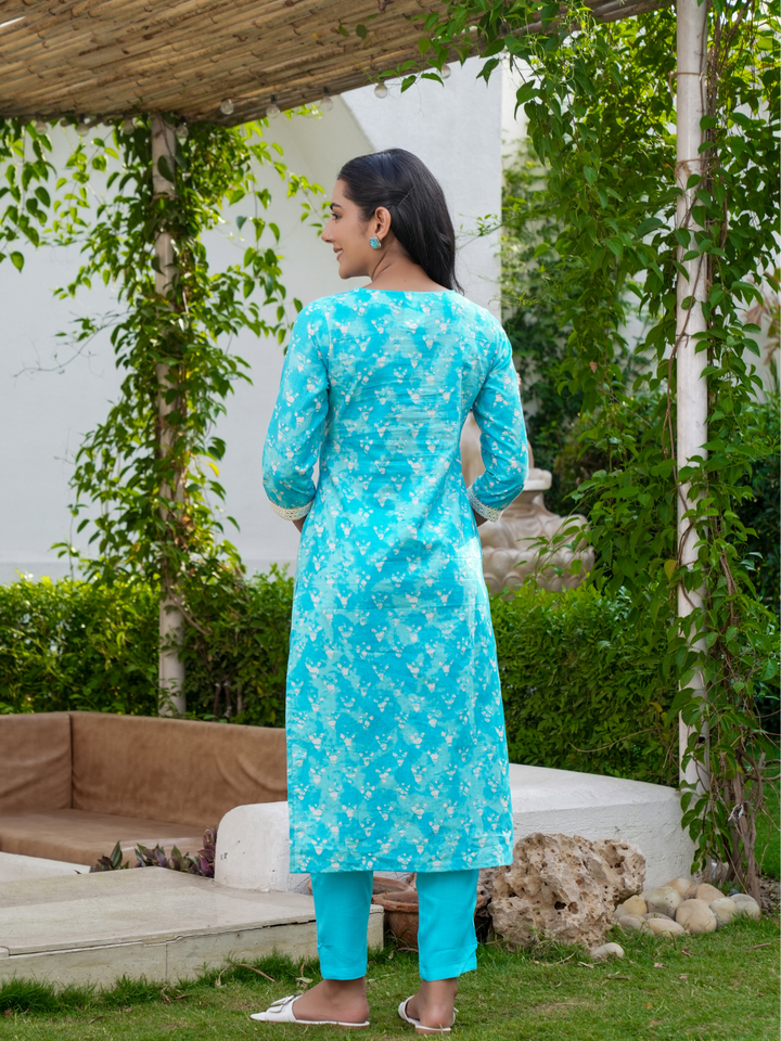 SEASHELL PRINTED COTTON SUIT SET