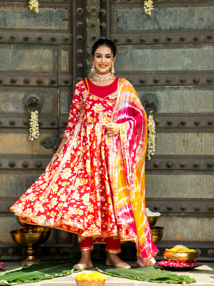 RANI FLORAL DREAM ANARKALI SET