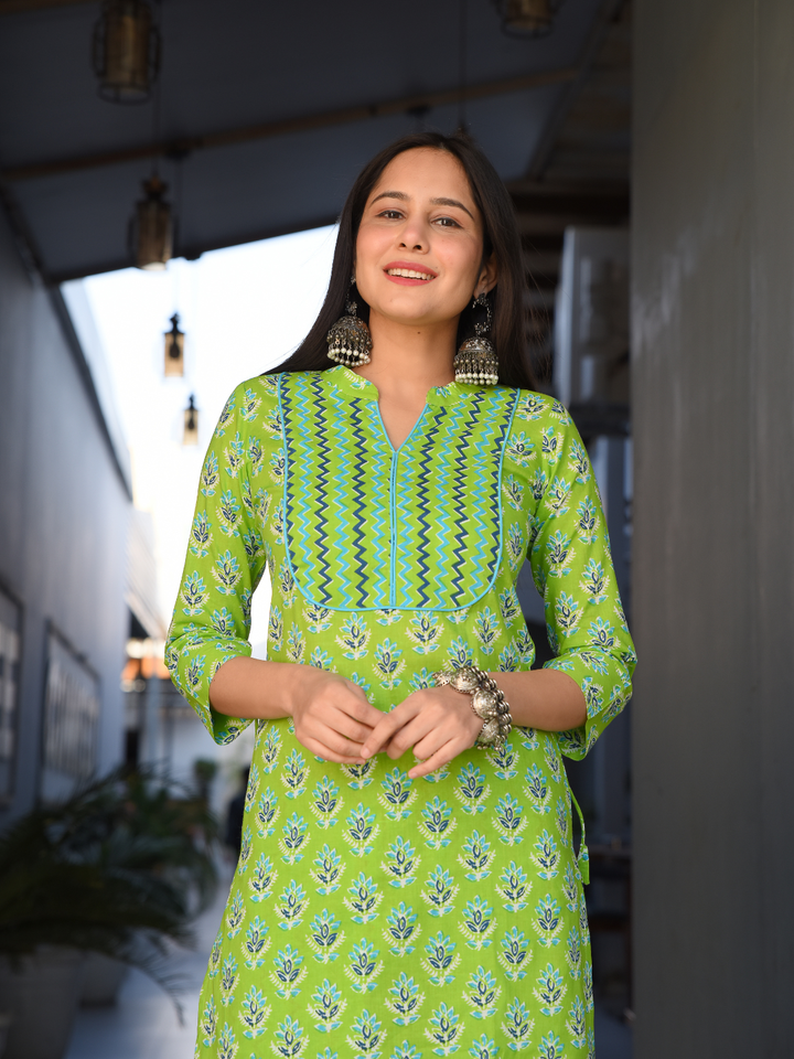 PASTEL PRINTED KURTA-PALAZZO SET