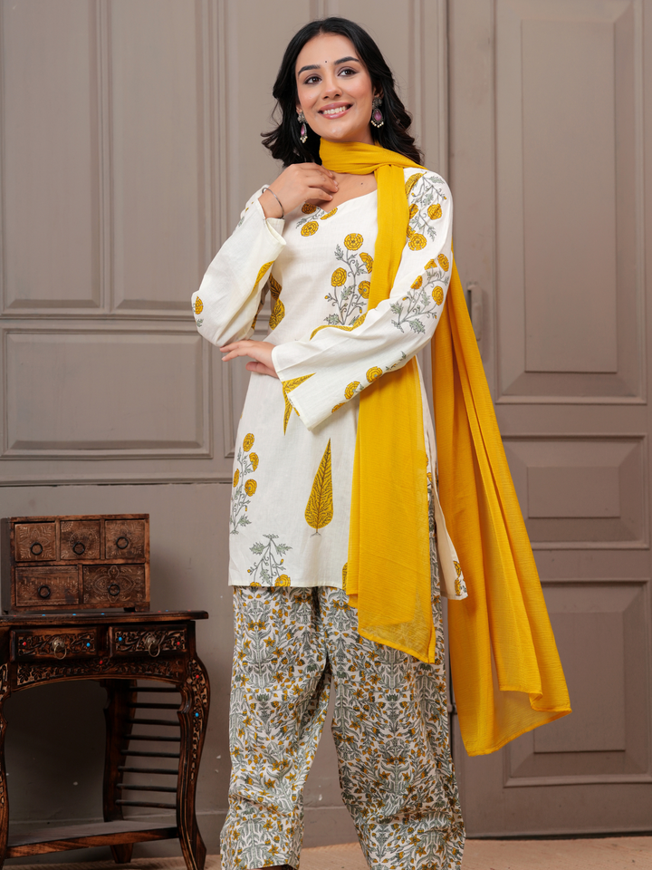 OCHRE LEAF FLORAL FARSI SET