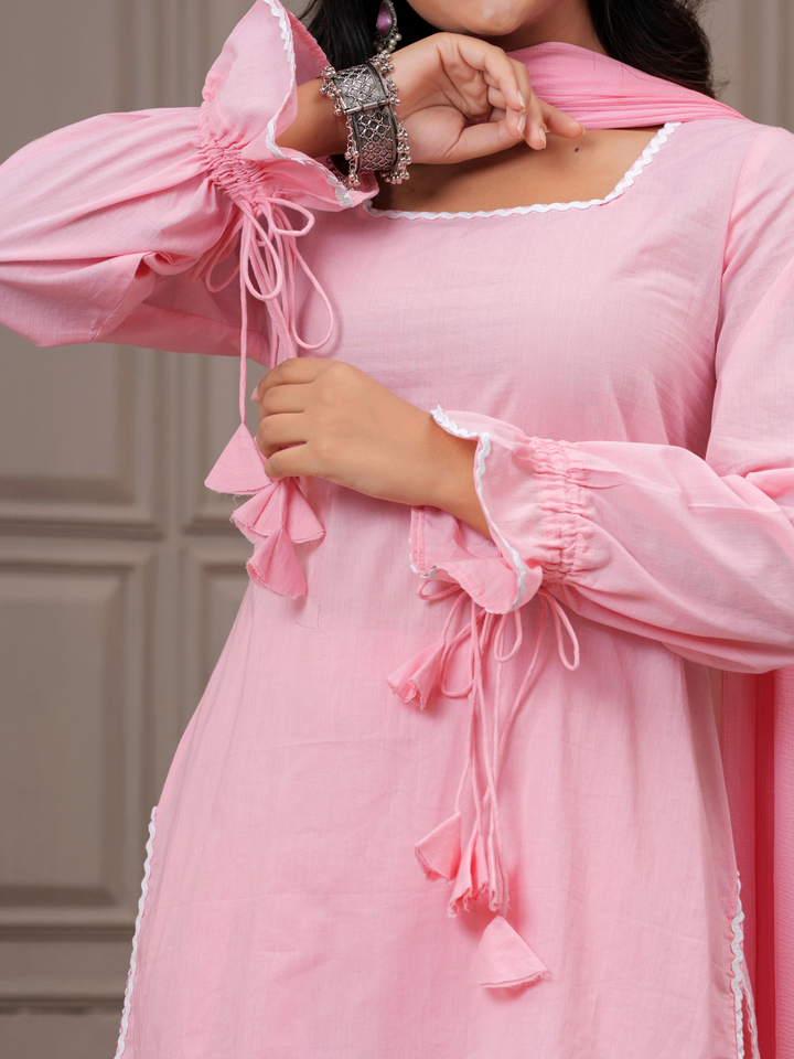 BLUSH PINK TASSAL FARSI SET