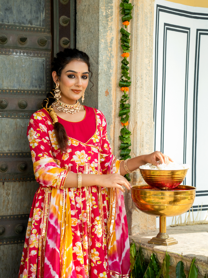 RANI FLORAL DREAM ANARKALI SET