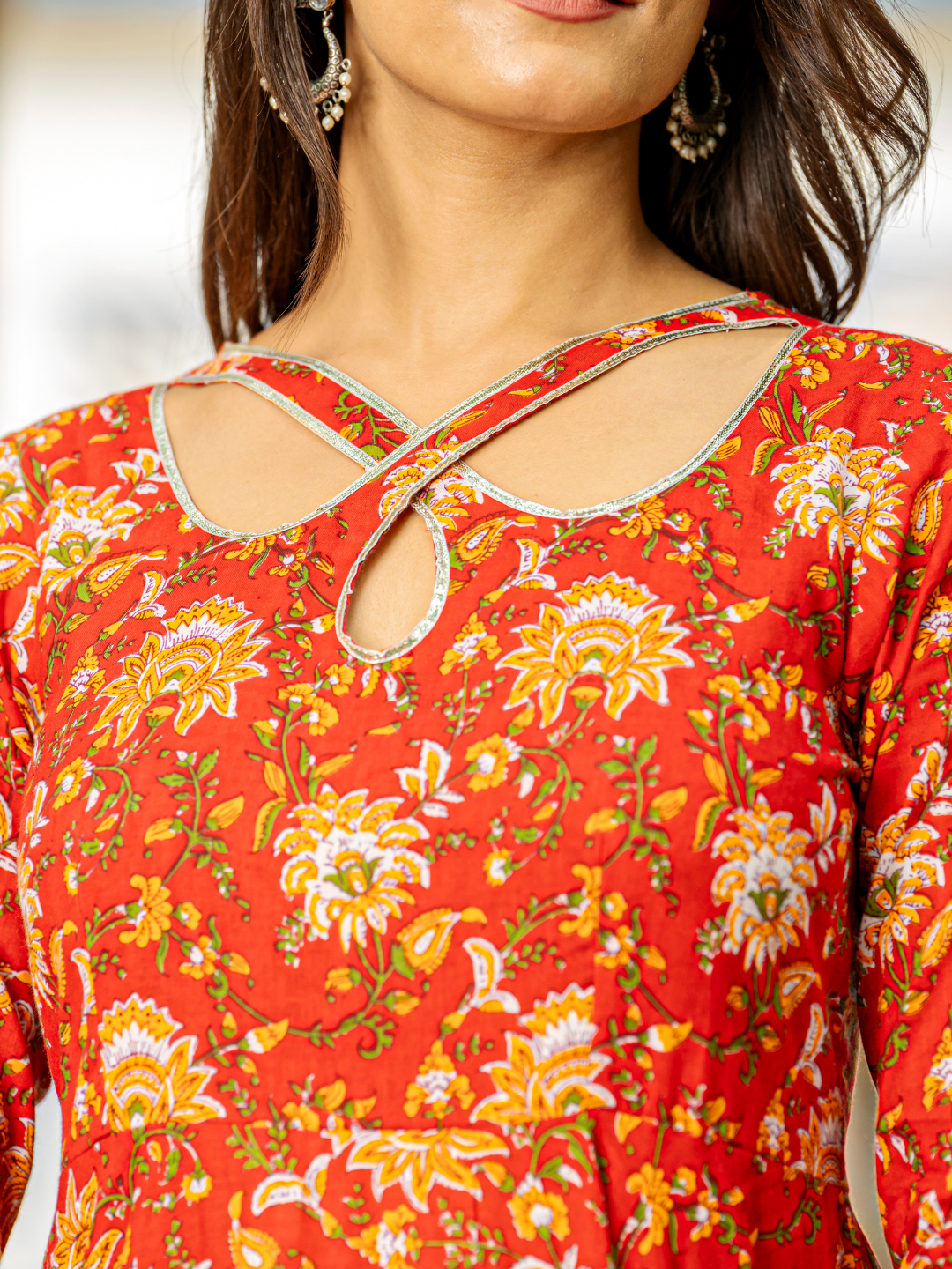 RADIANT RUBY ANARKALI SET