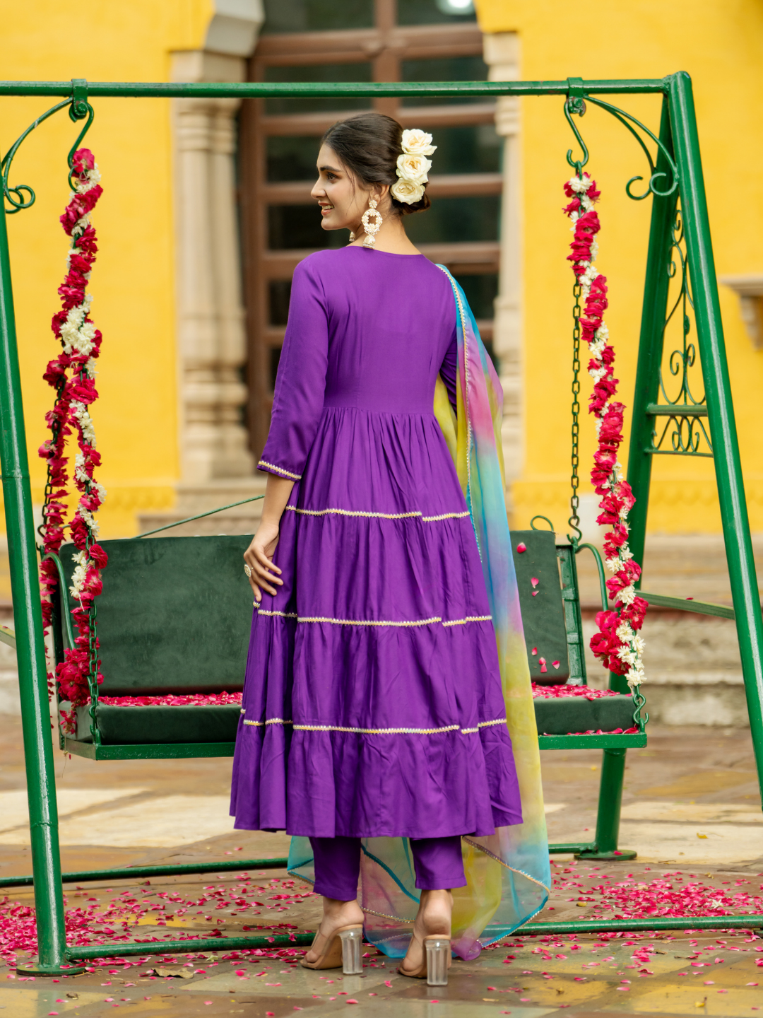 GRAND PURPLE EMBROIDERY SUIT SET
