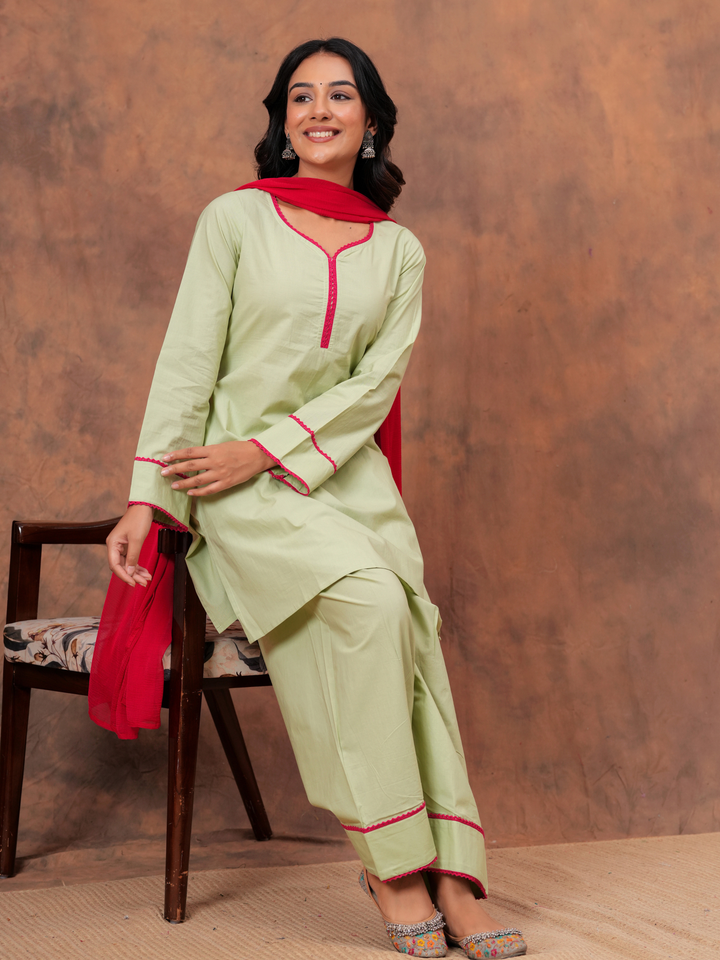 MINT GUL LACE FARSI SET