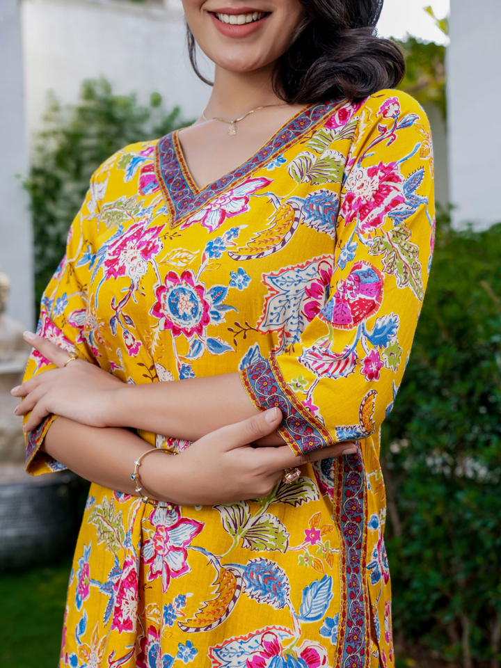 KASHISH YELLOW COTTON SET