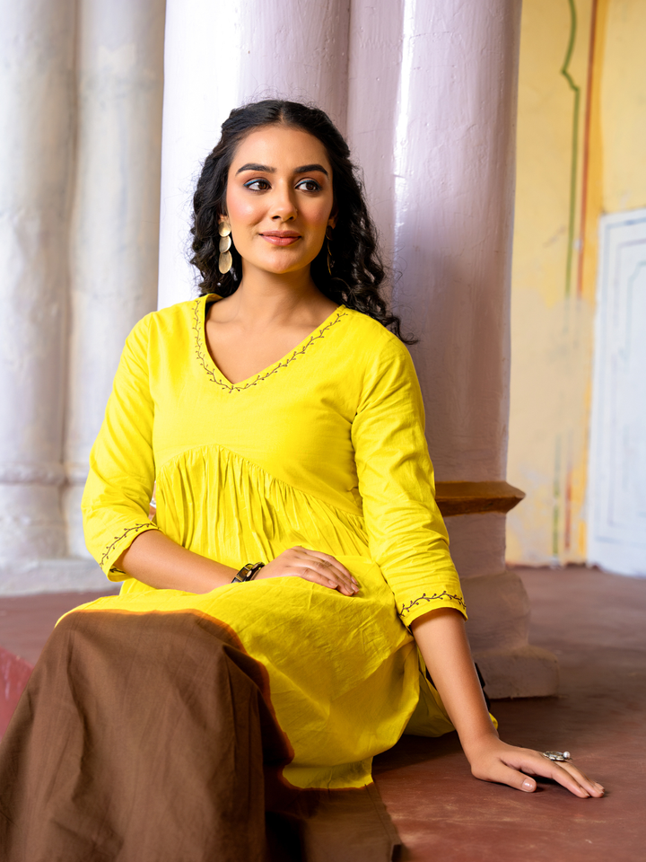 SUNAIRA COTTON KURTA SET
