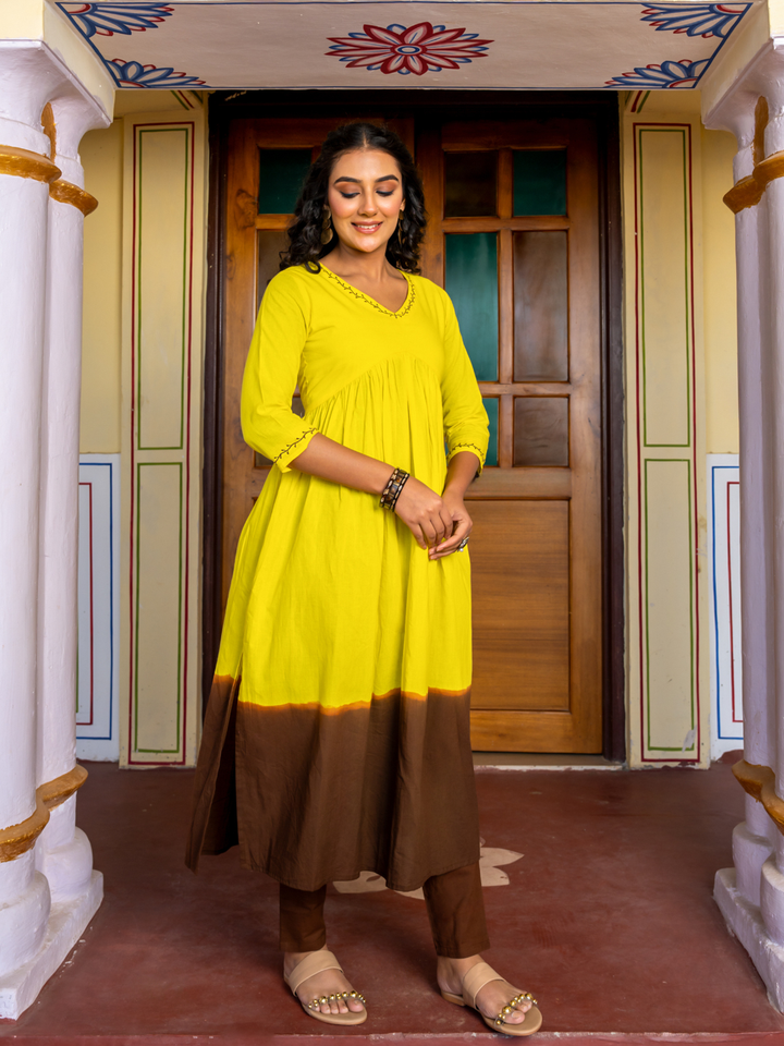SUNAIRA COTTON KURTA SET