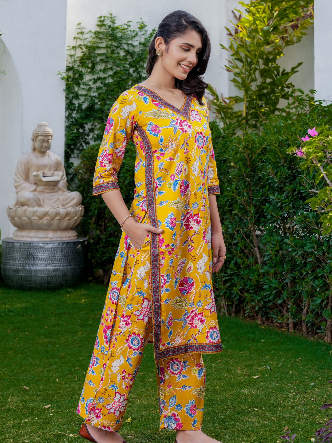 KASHISH YELLOW COTTON SET