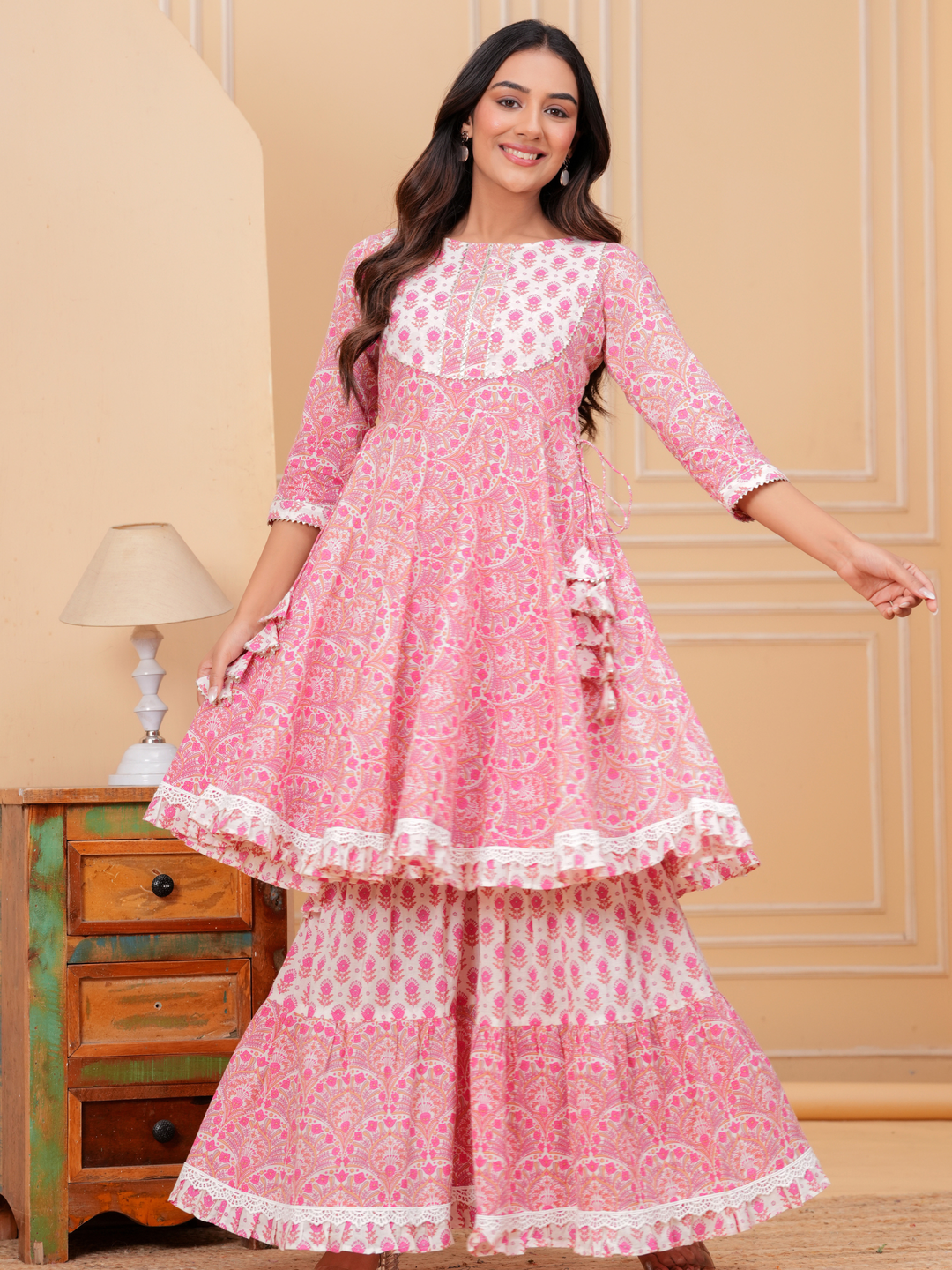 PHOOLPARI LACE SHARARA SET