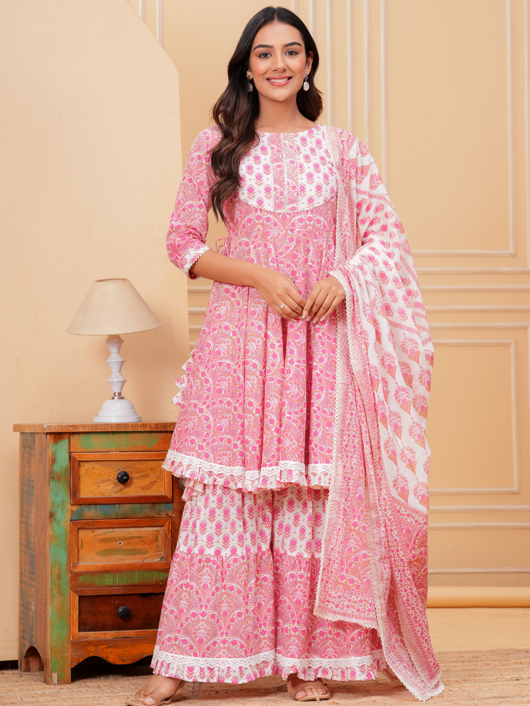 PHOOLPARI LACE SHARARA SET