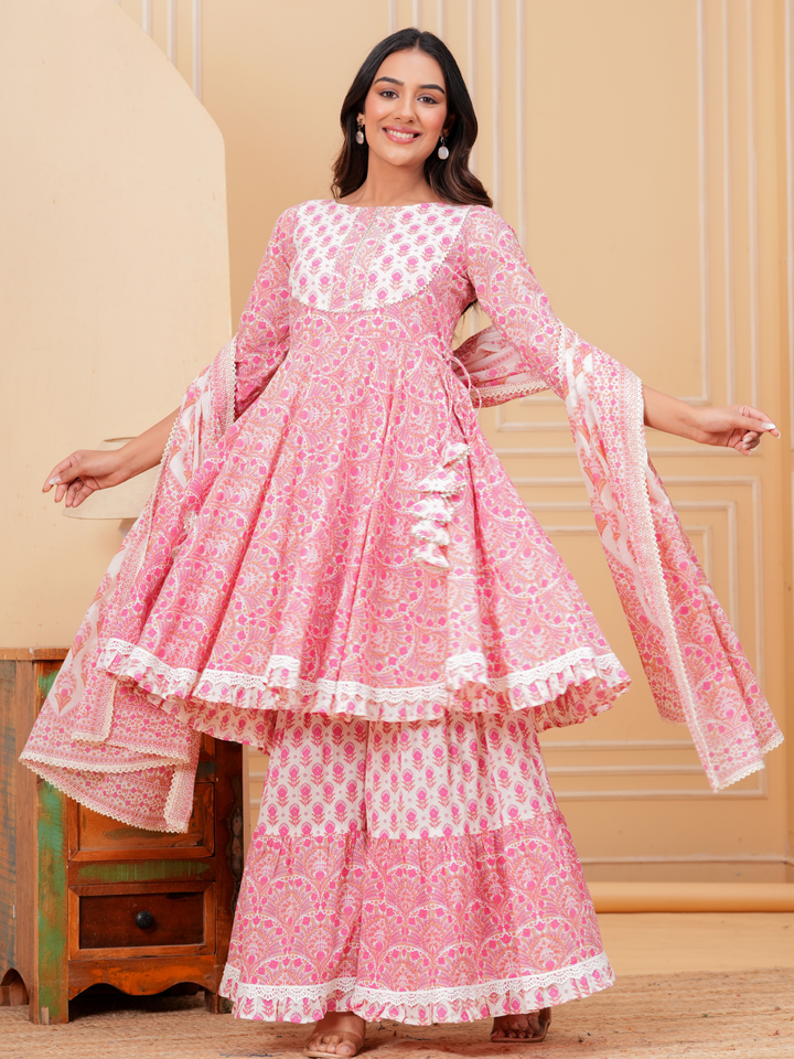 PHOOLPARI LACE SHARARA SET