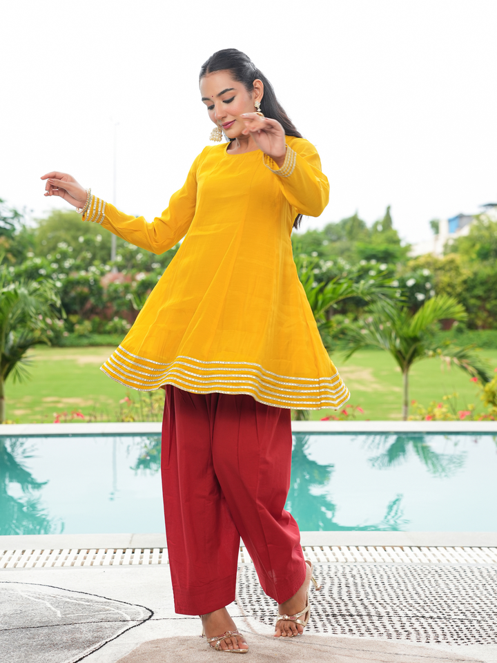 KESARIKA MUL CHANDERI FARSI SET