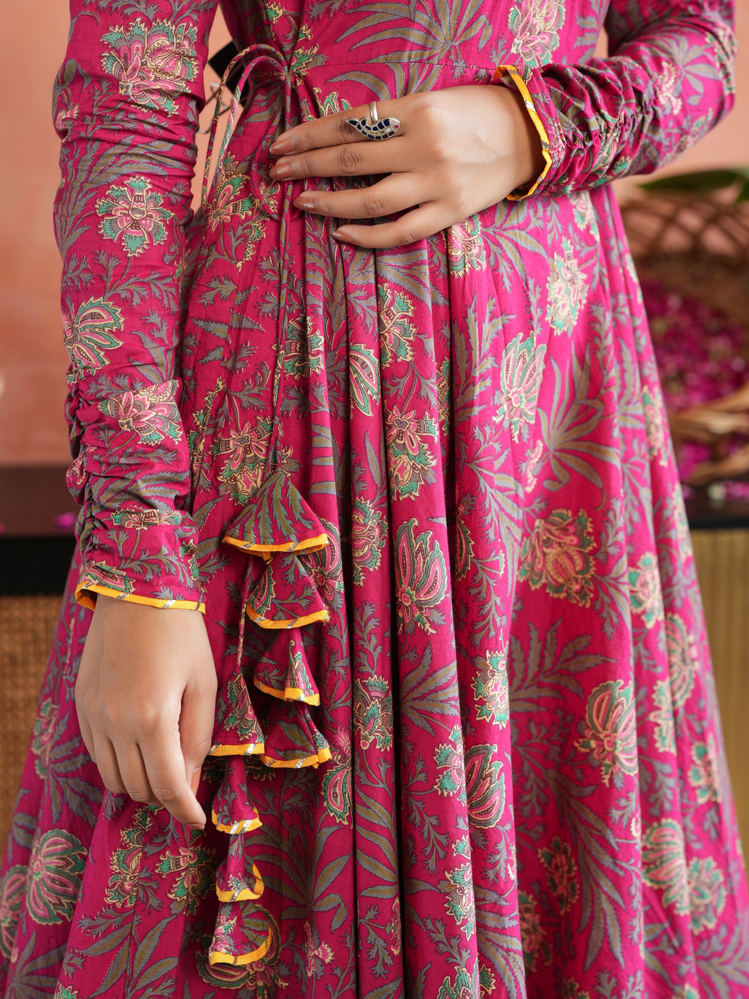 GULNAAR PRINTED ANARKALI SET