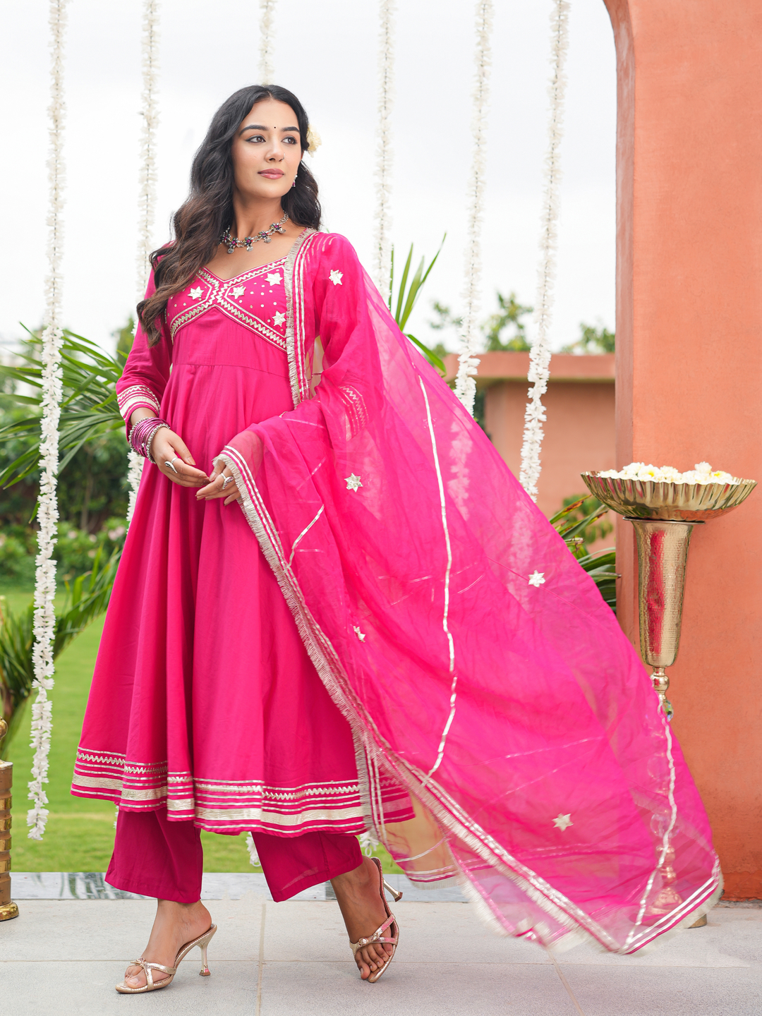AANGI RANI GOTA ANARKALI SET