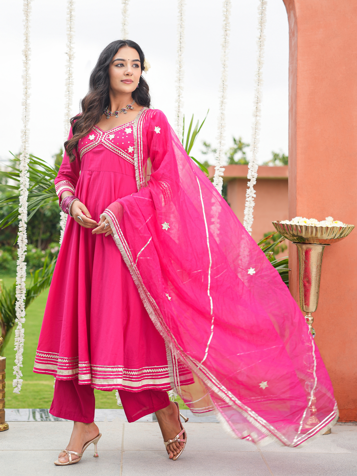 AANGI RANI GOTA ANARKALI SET