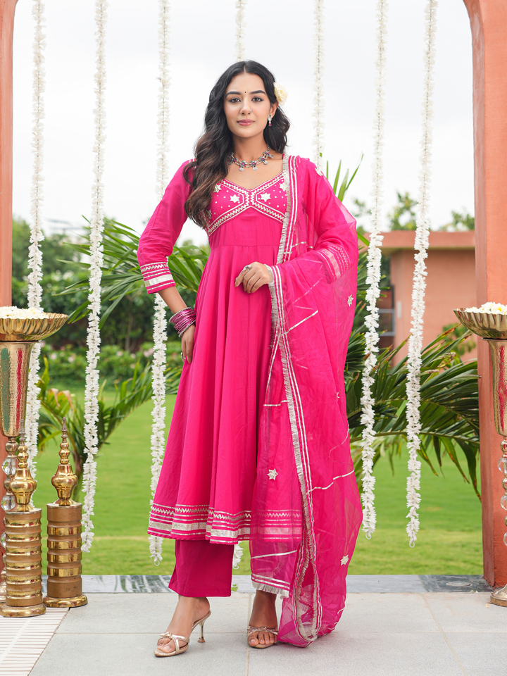AANGI RANI GOTA ANARKALI SET