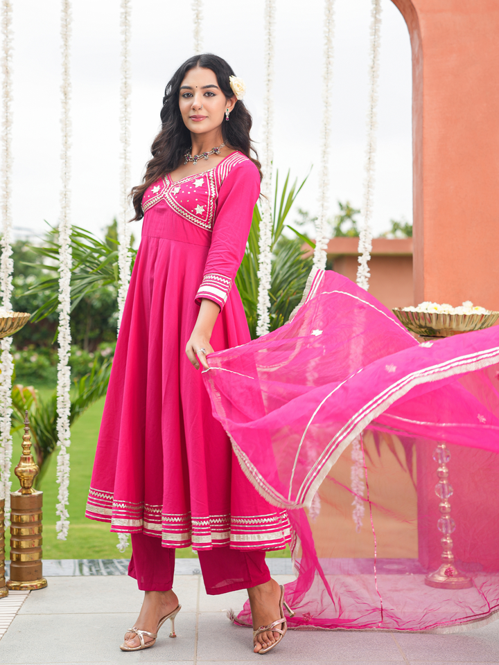 AANGI RANI GOTA ANARKALI SET