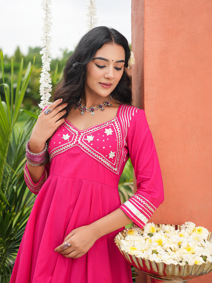 AANGI RANI GOTA ANARKALI SET