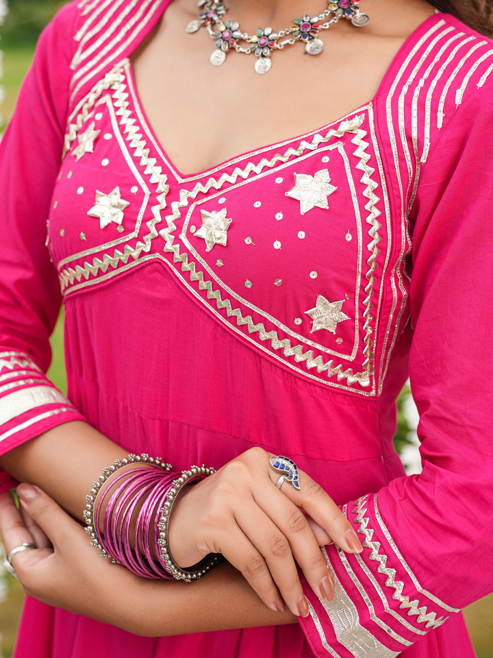 AANGI RANI GOTA ANARKALI SET